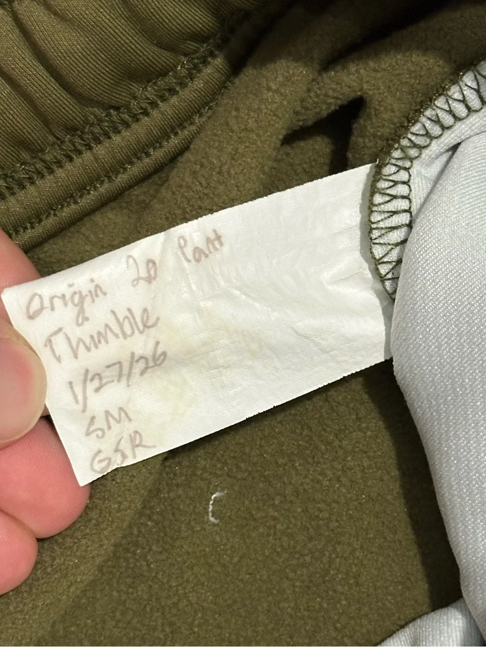 First Lite Origin 20 Pant Sample in Thimble Green Size Small